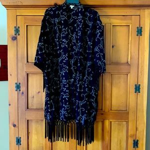 Reba fringe kimono